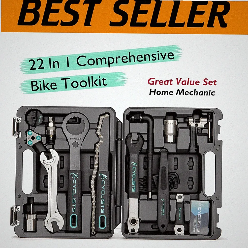 22 PCS Bike Tool Kit - Portable Bicycle Repair Set