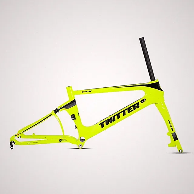22inch Disc Brake Carbon Fiber Child Folding Bike Frameset Thru Axle 100*135mm