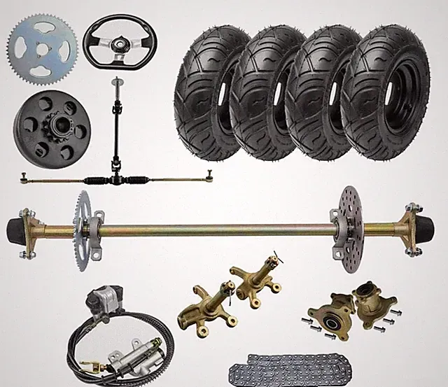 29 Rear Axle Kit #35 Sprocket Hub 6 Wheels Front Steering for Go Kart ATV