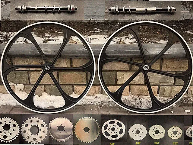 CDHPOWER 29"/700C Alum Mag Wheel Set/Bike Wheel Rims &Sprocket-Motorized Bicycle