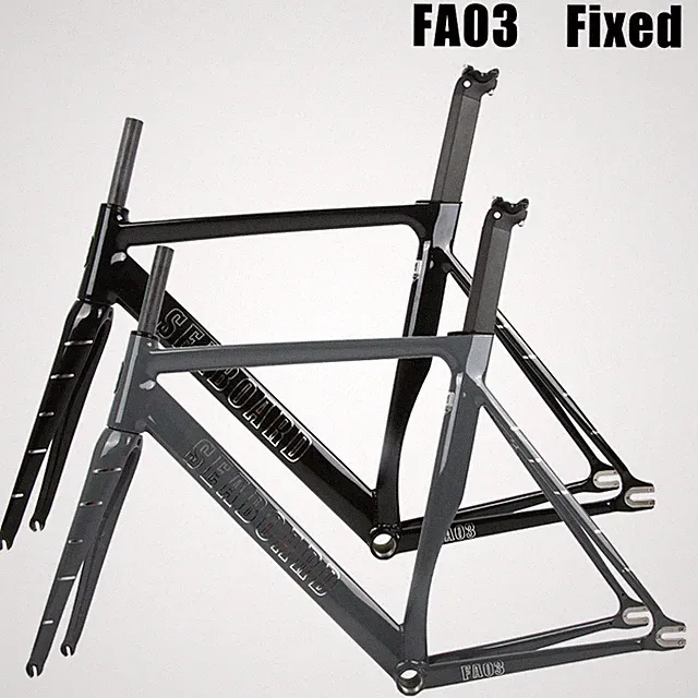 Fixed Gear Bike Frameset 700c Carbon Fork Single Speed Bicycle Frameset