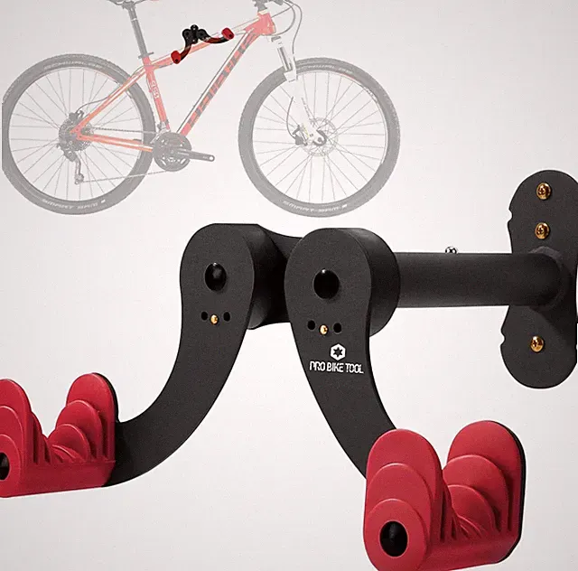 Horizontal Bike Wall Mount - Secure Indoor Rack for Road & Mountain Bikes