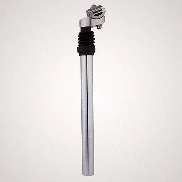 SUNLITE BIKE BICYCLE SUSPENSION SEATPOST MICRO ADJUST 27.2 w/ CLAMP SILVER